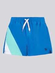U.S. Polo Assn. Blue Light Boys Cut and Sew Swim Shorts - Image 1 of 4