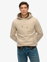 Superdry Nude Embossed Graphic Hoodie - Image 1 of 6