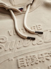 Superdry Nude Embossed Graphic Hoodie - Image 6 of 6