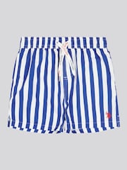 Azul oscuro - U.S. Polo Assn. Boys Stripe Swim Shorts - Imagen 1 de 3