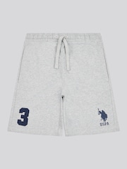 U.S. Polo Assn. Grey Boys 100% Cotton Player 3 Sweat Shorts - Image 1 of 4