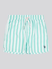 Azul - U.S. Polo Assn. Boys Stripe Swim Shorts - Imagen 1 de 3