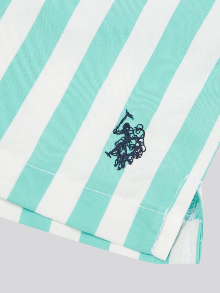 Azul - U.S. Polo Assn. Boys Stripe Swim Shorts - Imagen 3 de 3