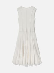 Mint Velvet White Cotton Blend Waistcoat Knit Dress - Image 8 of 8