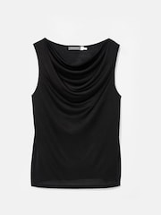 Mint Velvet Black Draped Top - Image 6 of 7