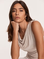 Mint Velvet Cream Draped Top - Image 4 of 7