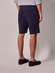 Hawes & Curtis Blue Garment Dyed 100% Cotton Stretch Chino Shorts - Image 2 of 4
