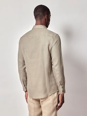 Hawes & Curtis Green 100% Linen Slim Shirt - Image 2 of 3