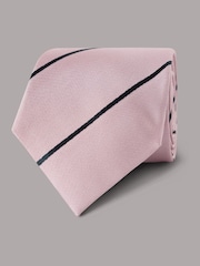 Hawes & Curtis Pink Stripe Repp Tie - Image 1 of 3