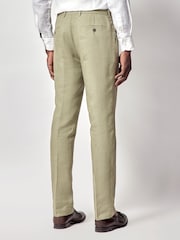 Hawes & Curtis Green 100% Cotton Slim Suit Trousers - Image 2 of 3