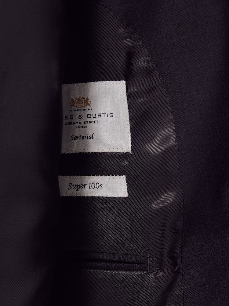 Hawes & Curtis Slim Twill Black Suit Jacket - Image 3 of 3