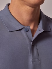 Hawes & Curtis Blue Short Sleeve 100% Cotton Polo Shirt - Image 4 of 4