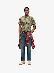 Superdry Green Classic Essential Printed 100% Cotton T-Shirt - Image 3 of 6
