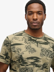 Superdry Green Classic Essential Printed 100% Cotton T-Shirt - Image 4 of 6