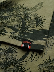 Superdry Green Classic Essential Printed 100% Cotton T-Shirt - Image 6 of 6