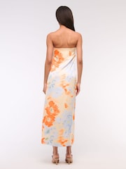 Abercrombie & Fitch Blue Strapless Floral Maxi Dress - Image 2 of 5