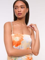 Abercrombie & Fitch Blue Strapless Floral Maxi Dress - Image 4 of 5