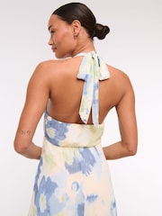 Abercrombie & Fitch Blue Printed Halter Neck Maxi Dress - Image 5 of 6