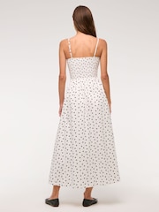 Abercrombie & Fitch Dipped Waist Strappy Midi Dress - Image 4 of 7