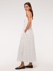 Abercrombie & Fitch Dipped Waist Strappy Midi Dress - Image 5 of 7