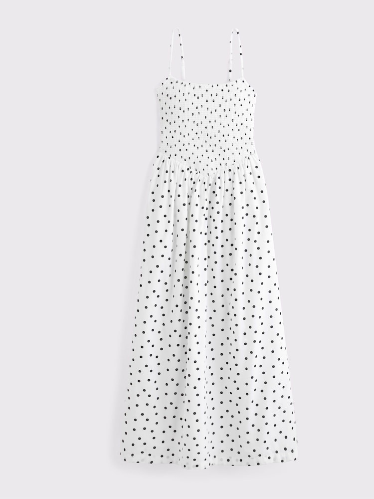 Abercrombie & Fitch Dipped Waist Strappy Midi Dress - Image 7 of 7