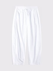Abercrombie & Fitch Poplin Pull On Barrel Leg 100% Cotton Trousers - Image 6 of 6