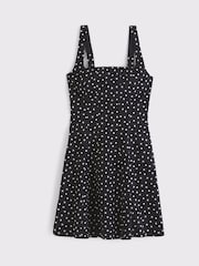 Abercrombie & Fitch Stretch Polka Dot Mini Black Dress - Image 8 of 8