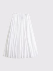 Белый - Юбка макси с эластичным поясом Abercrombie & Fitch - Изображение 5 из 5