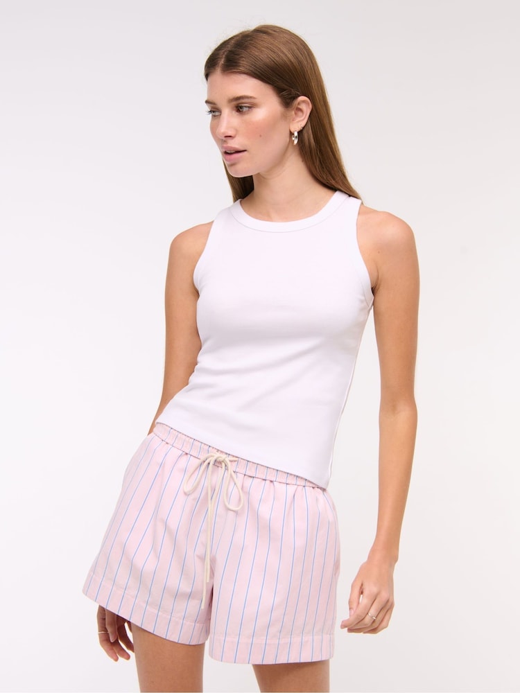 Branco - Abercrombie & Fitch Ribbed Tank Top - Imagem 1 de 5