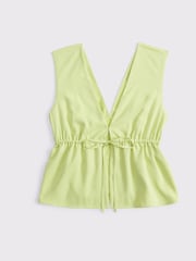 Verde - Abercrombie & Fitch Plunge Tie Front Sleeveless Top - Imagen 6 de 6