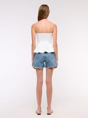 Abercrombie & Fitch Strapless Peplum Tailored Tube Top - Image 4 of 6