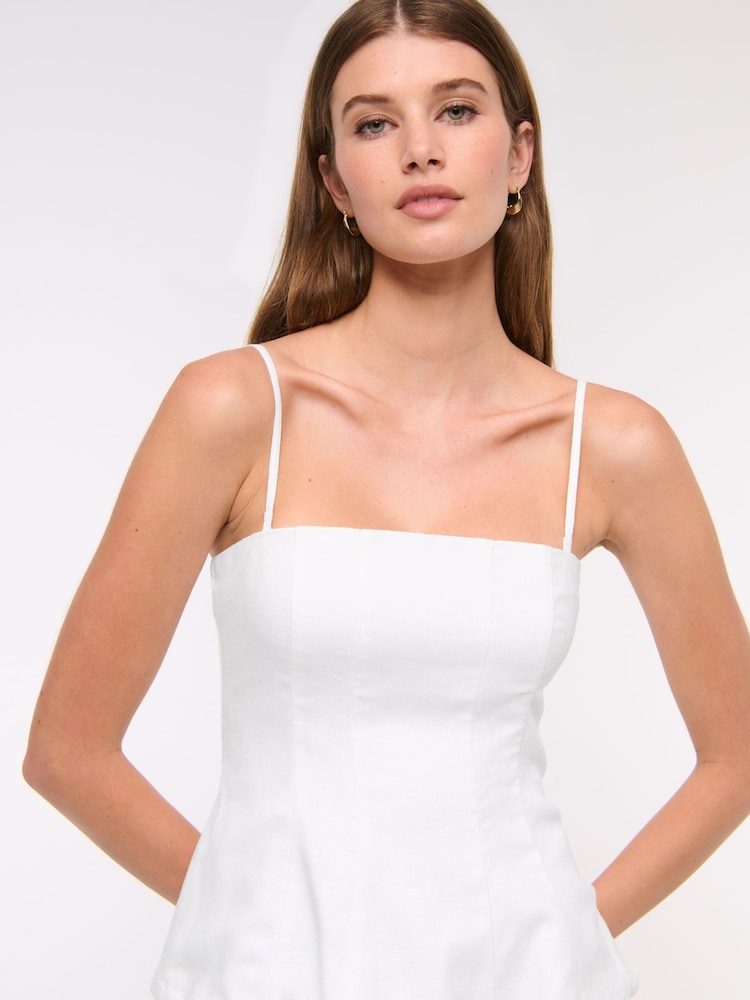 Abercrombie & Fitch Strapless Peplum Tailored Tube Top - Image 5 of 6