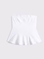 Abercrombie & Fitch Strapless Peplum Tailored Tube Top - Image 6 of 6
