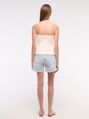Abercrombie & Fitch Strapless Button Through Knitted Tube Top - Image 2 of 6