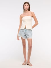Abercrombie & Fitch Strapless Button Through Knitted Tube Top - Image 5 of 6
