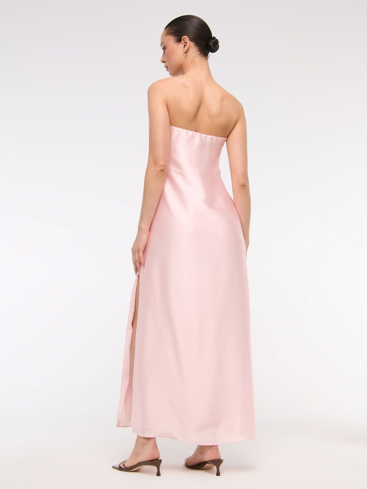 Abercrombie & Fitch Pink Strapless Slip Floral Maxi Dress - Image 2 of 7