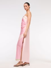 Abercrombie & Fitch Pink Strapless Slip Floral Maxi Dress - Image 4 of 7