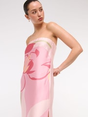 Abercrombie & Fitch Pink Strapless Slip Floral Maxi Dress - Image 5 of 7