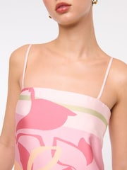 Abercrombie & Fitch Pink Strapless Slip Floral Maxi Dress - Image 6 of 7
