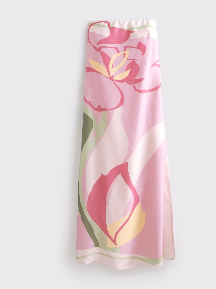 Abercrombie & Fitch Pink Strapless Slip Floral Maxi Dress - Image 7 of 7