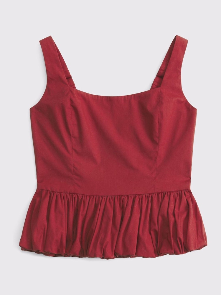 Abercrombie & Fitch Poplin Bubble Hem Sleeveless Top - Image 6 of 6 Abercrombie & Fitch Poplin Bubble Hem Sleeveless Top - Image 6 of 6