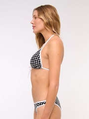 Abercrombie & Fitch Polka Dot Halter String Triangle Black Bikini Top - Image 2 of 6