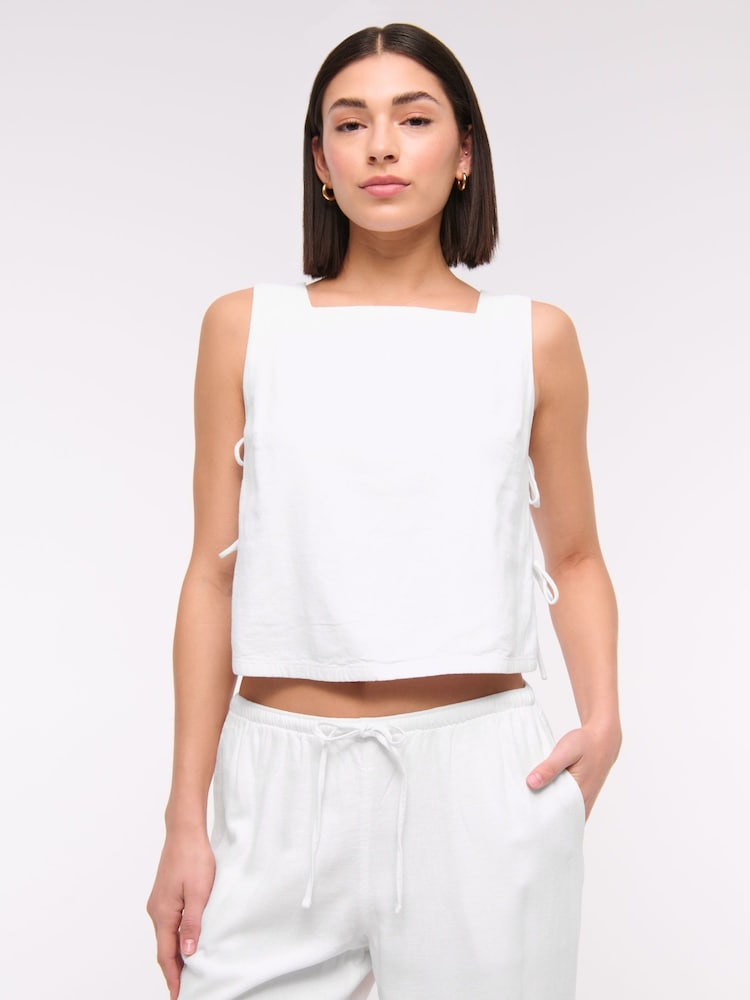 Abercrombie & Fitch Shell Top With Tie Side Detail - Image 1 of 6