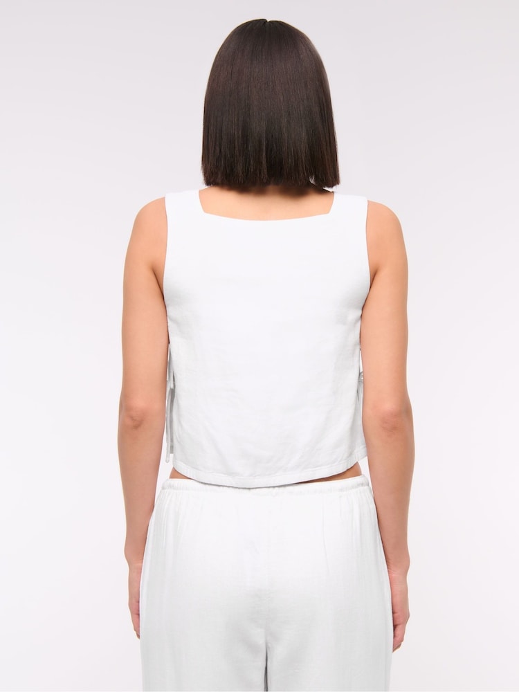 Abercrombie & Fitch Shell Top With Tie Side Detail - Image 2 of 6