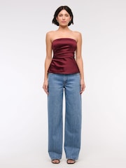 Abercrombie & Fitch Blue Medium Low Rise Ultra Loose Jeans - Image 1 of 9