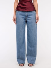 Abercrombie & Fitch Blue Medium Low Rise Ultra Loose Jeans - Image 2 of 9