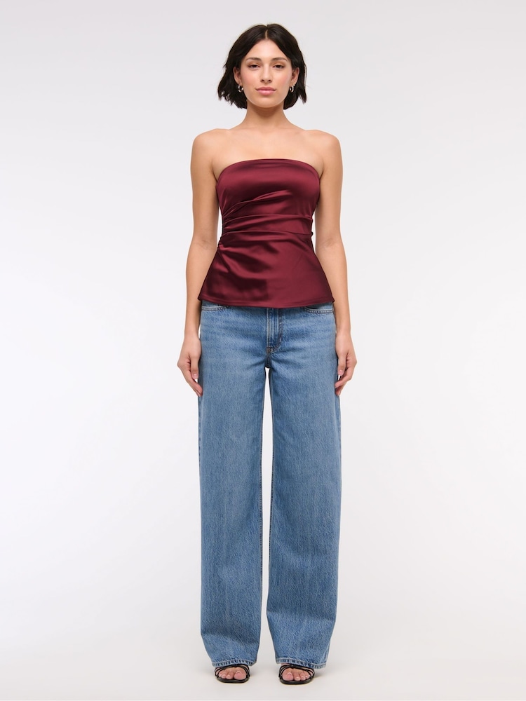 Abercrombie & Fitch Blue Medium Low Rise Ultra Loose Jeans - Image 3 of 9