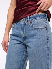 Abercrombie & Fitch Blue Medium Low Rise Ultra Loose Jeans - Image 7 of 9