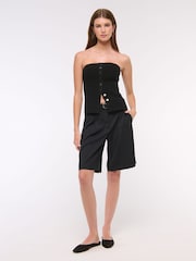 Abercrombie & Fitch Strapless Button Through Knitted Tube Top - Image 3 of 6