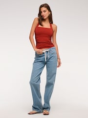 Abercrombie & Fitch Woven Halter Neck Top - Image 5 of 7